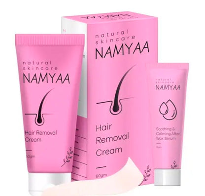 Namyaa Hair Removal Cream for Intimate Skin women 60gm
 For Intimate Skin With after wex soothing serum with vitamin C cream 15gm|