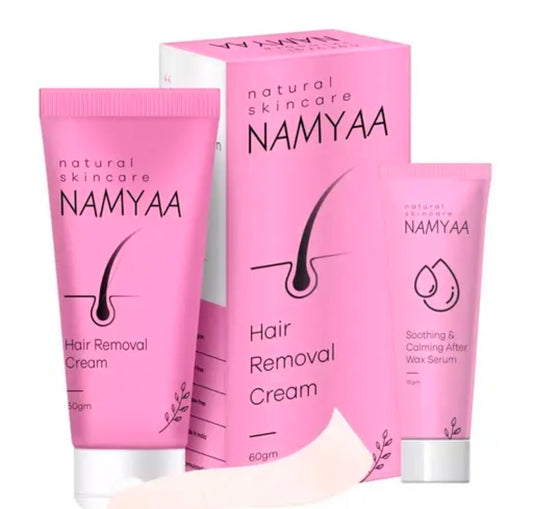 Namyaa Hair Removal Cream for Intimate Skin women 60gm
 For Intimate Skin With after wex soothing serum with vitamin C cream 15gm|