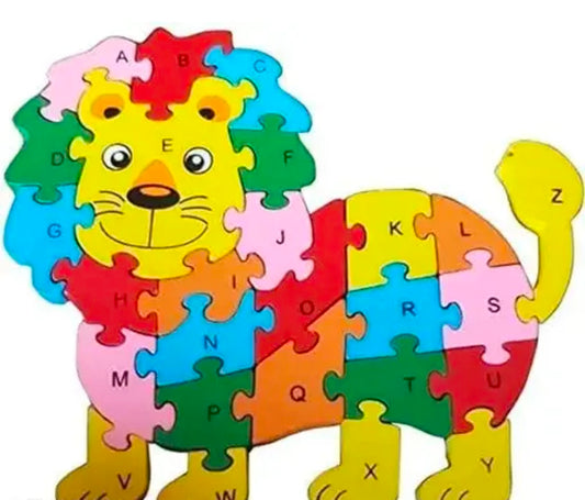 Lion Blocks Puzzle Learning ABC Alphabet Study Kids Letters Play Toy