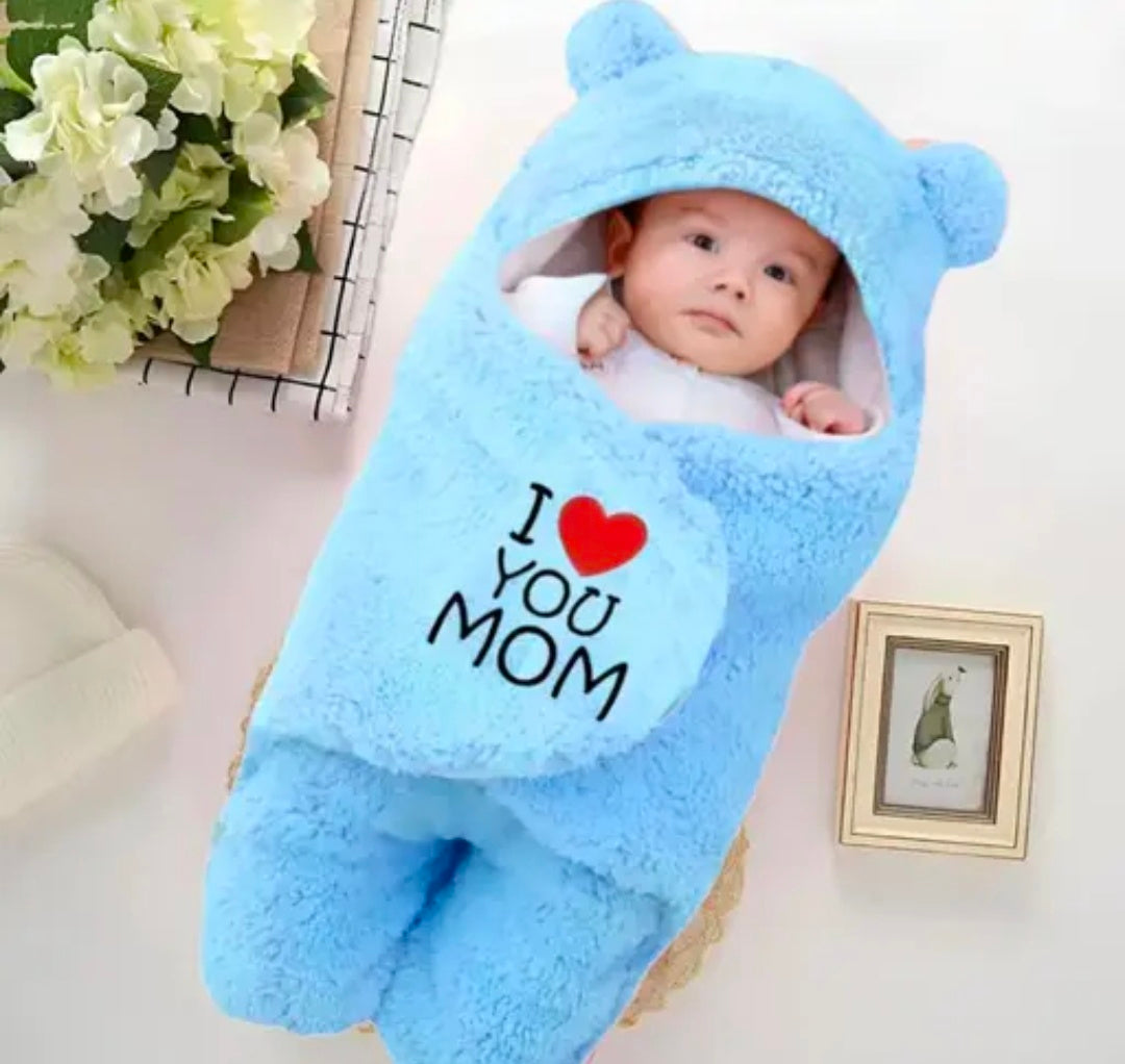 Brandonn Baby Blankets Newborn Pack of hooded Wearable Swaddle Wrapper For Baby Boys and Baby Girls