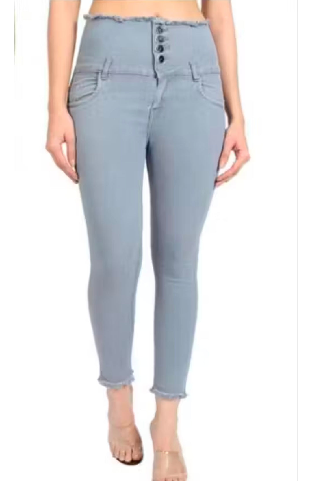 Alluring Looks high Waist women jeans|Fully Comfortable & Stretchable Febric| 5 button high waist| Grey Jeans