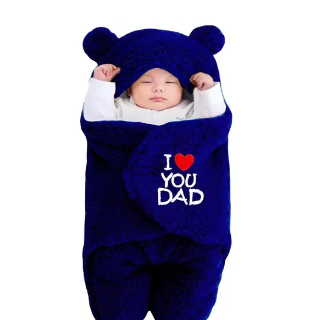 Brandonn Baby Blankets Newborn Pack of hooded Wearable Swaddle Wrapper For Baby Boys and Baby Girls