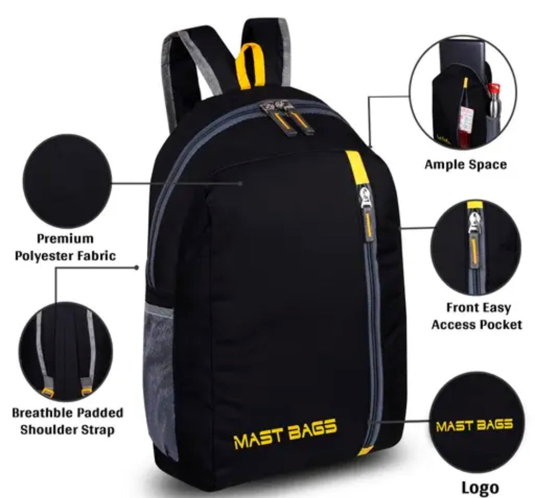 Medium 22 L Water-Resistant Stylish Bagpack for Boys, Girls, Teens & Students