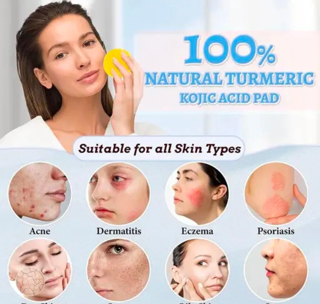 Turmeric & Kojic Acid Cleansing Pads (60 Pads)