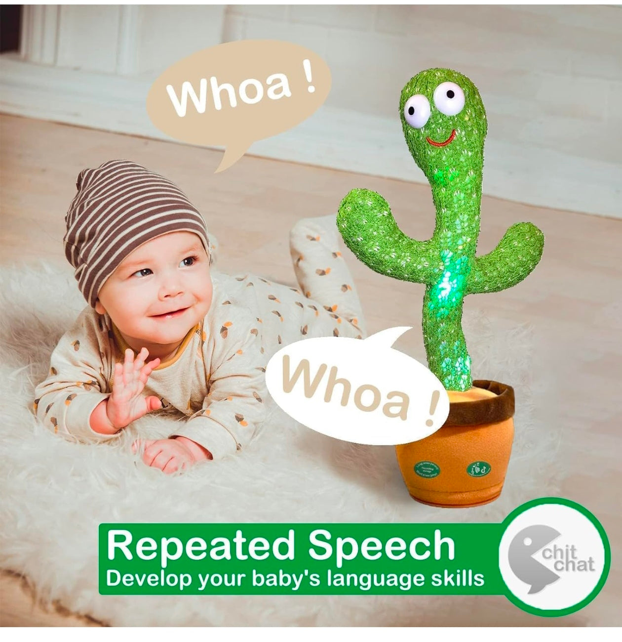 Rechargeable Toys Talking Cactus Baby Toys for Kids Dancing Cactus Toys Can Sing Wriggle & Singing Recording Repeat What You Say Funny Education Toys for Children Playing Home Decor for Kids