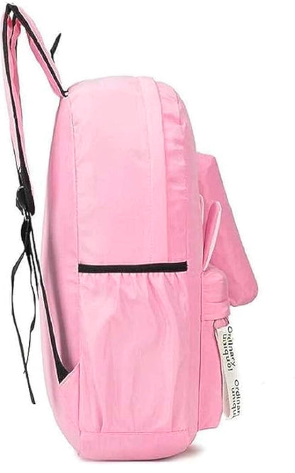 Kausbabi Korean Design Women's & Girls Backpack | Best Waterproof School & College Bag | Gift for GIrls Pack of 1 | Bunny Printed School Bags with Pencil Pouch kids Travel & Gifts Bags