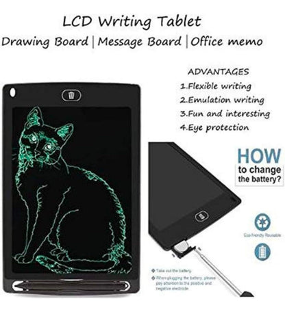 LCD Writing Tablet for Kids 8.5 Inch | Reusable Slate Pad for Boys & Girls | Drawing, Doodle & Study Tab for Age 2-10 Years | Screen-Free Toys for Learning & Fun Activities