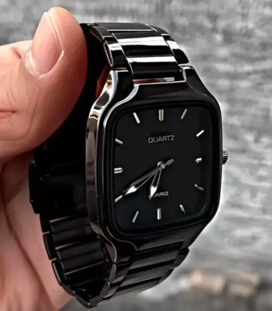 Vishnu watches Men’s Stylish Analog Watch Classic Dial with Durable Strap Everyday Casual Formal Wear Timepiece (Black)