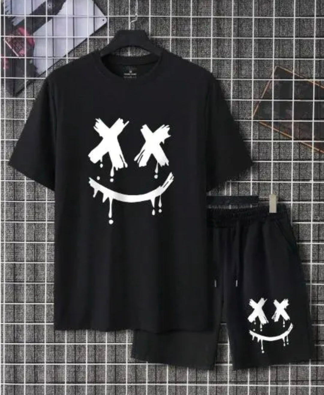 XX smiley cord set black