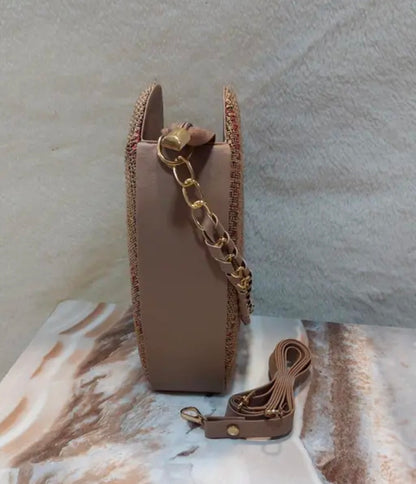 Heart Shaped Sling Bag For Women & Girls With Shoulder Belt
