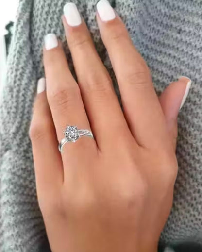 CZ Jewellery Combo of 4 Graceful Rhodium Plated Adjustable Finger Rings Design for Girls and Women
